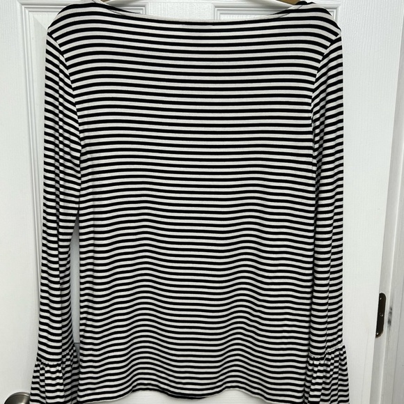Halogen boat neck striped top. - Picture 4 of 4